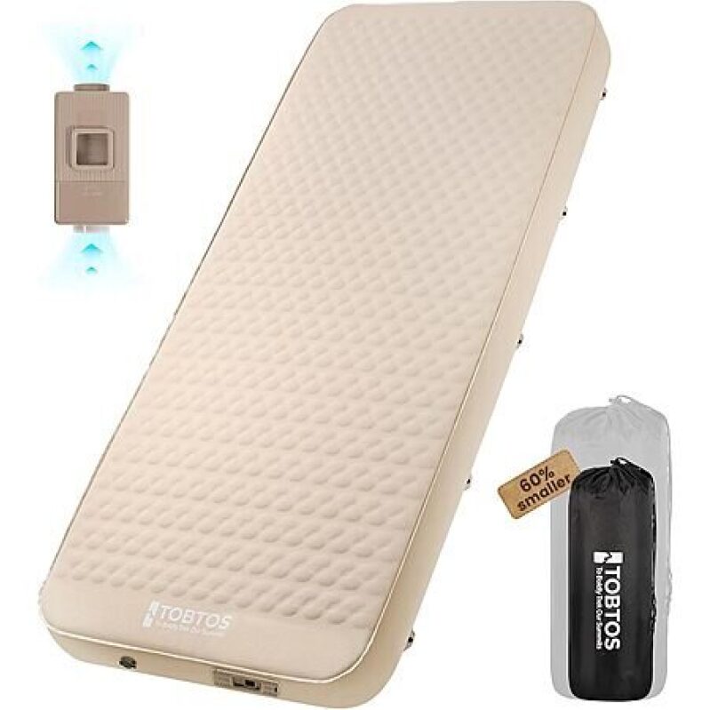 TOBTOS Self-Inflating Sleeping Pad with Electric Pump - Ultimate Comfort at a Steal