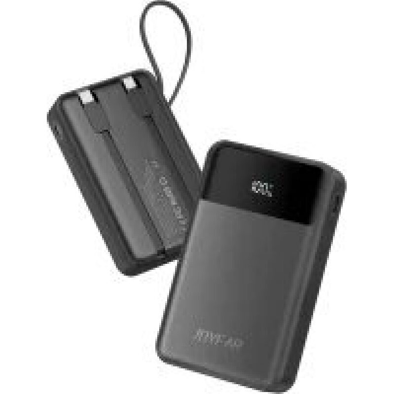 JOYFAR 30000mAh Power Bank with Integrated Cables - Fast Charging, Compact Design
