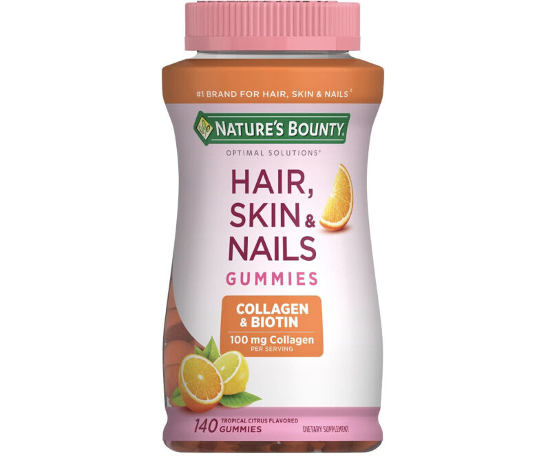 Nature's Bounty Collagen & Biotin Gummies for Hair, Skin & Nails - 80 Count