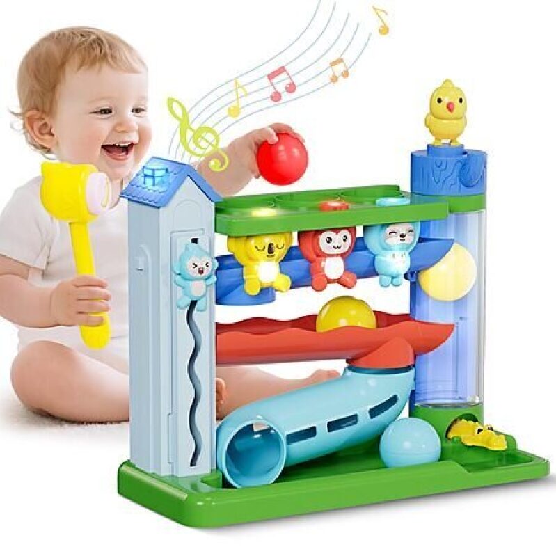 Ussybaby Hammer Toddler Musical Toys, Light-Up Baby Musical Toy - Fun & Educational