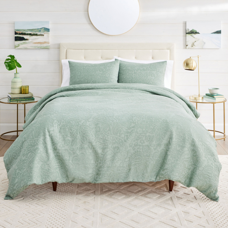 Paisley Matelasse Duvet Cover Set - Elegant & Versatile Bedding