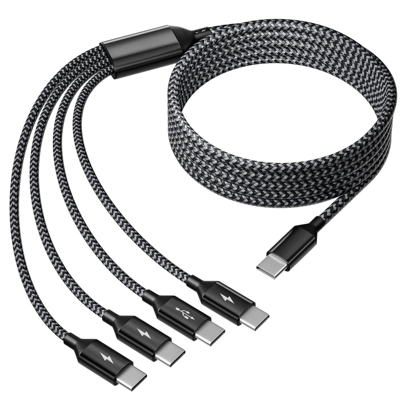 Mpatiby 5ft 4-in-1 4x USB-C to USB-C Multi-Charging Cable