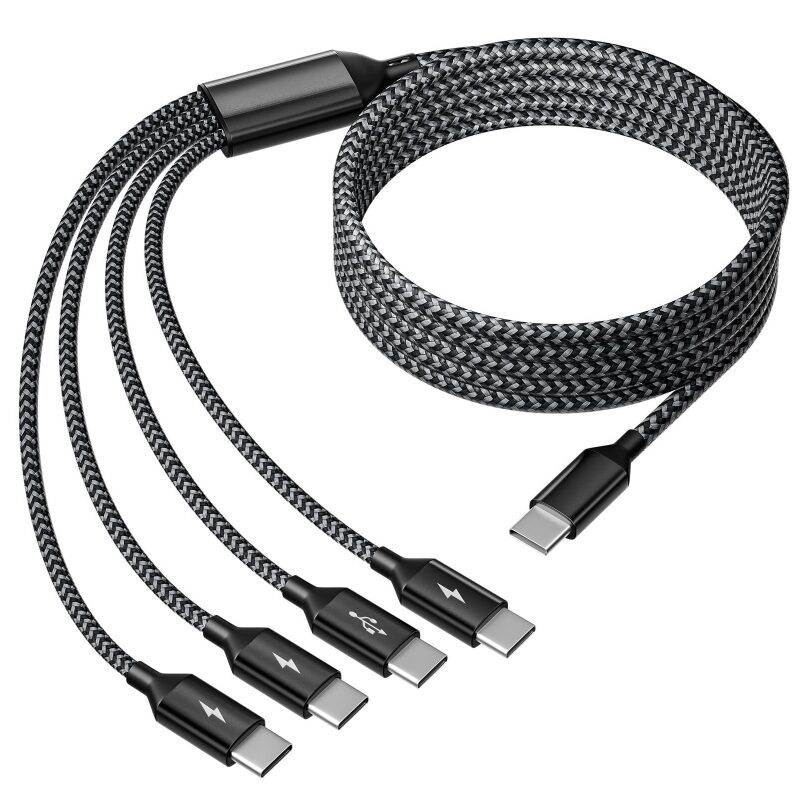 Mpatiby 5ft 4-in-1 4x USB-C to USB-C Multi-Charging Cable