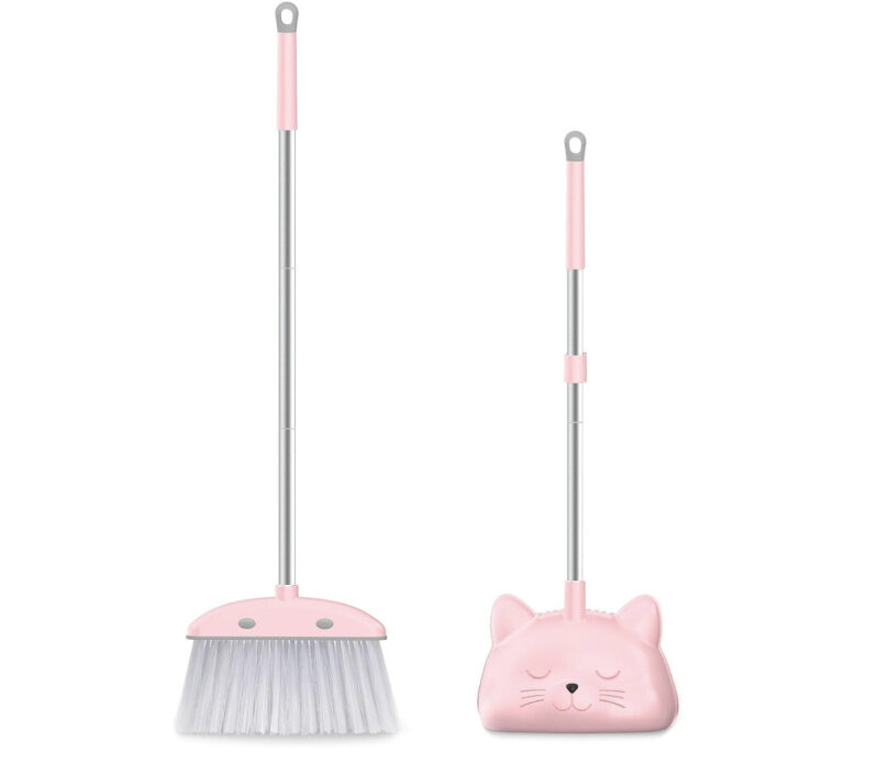 Affordable and Safe Kids' Cleaning Set with Cat Design - Now Only $13.99!