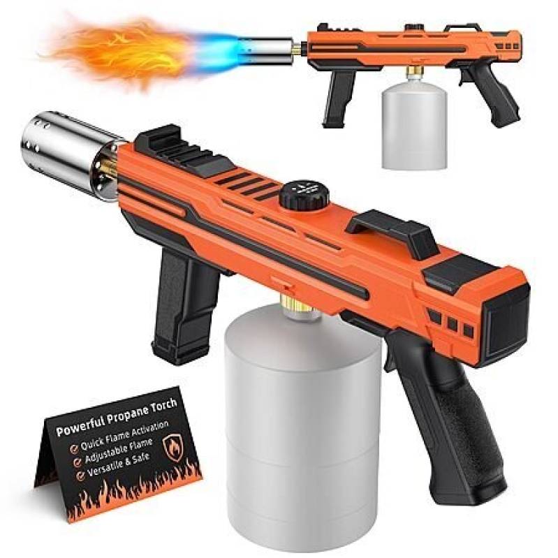 Powerful Propane Torch Gun with Adjustable Flame for BBQ & Outdoor Use