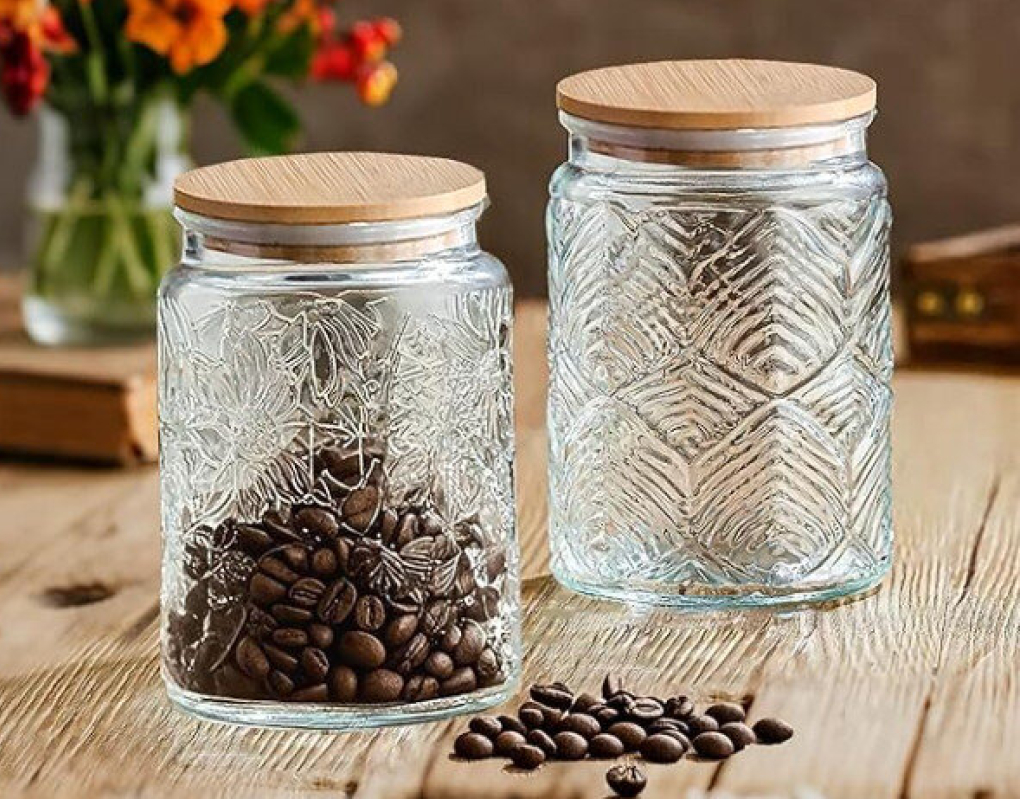 Bamboo Lid Glass Storage Jars - Prime Exclusive Deal