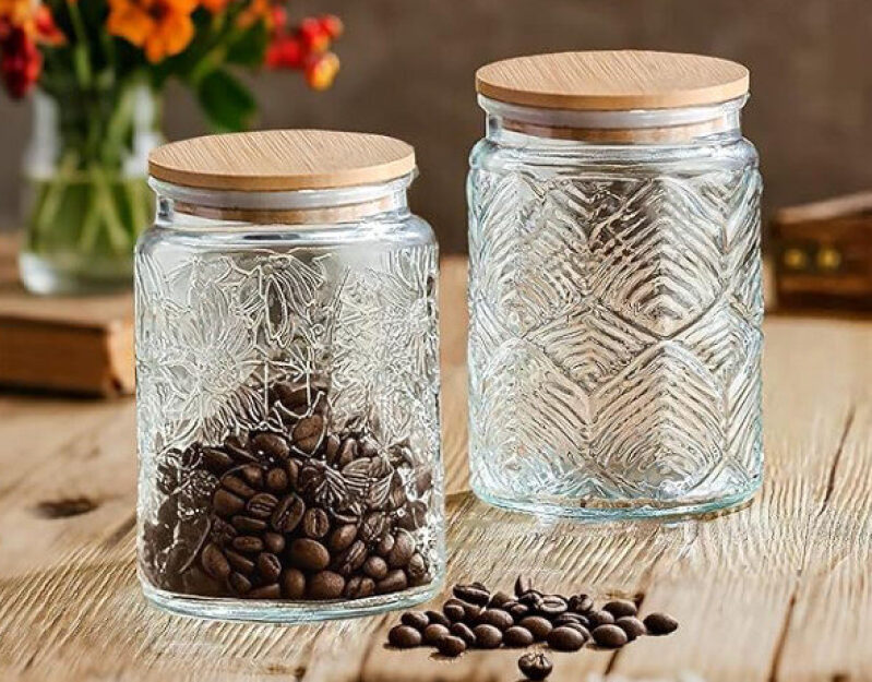 Bamboo Lid Glass Storage Jars - Prime Exclusive Deal