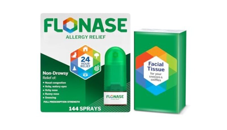 Flonase Allergy Relief Nasal Spray - 24-Hour Non-Drowsy Relief with Bonus Tissues