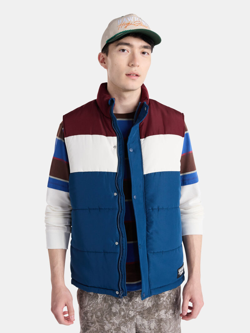 No Boundaries Mens Netflix Stranger Things Puffer Vest