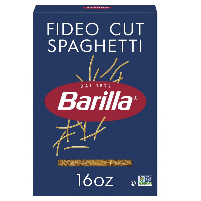 Barilla Fideo Cut Spaghetti Pasta 16oz Box - Non-GMO, High-Quality Italian Pasta