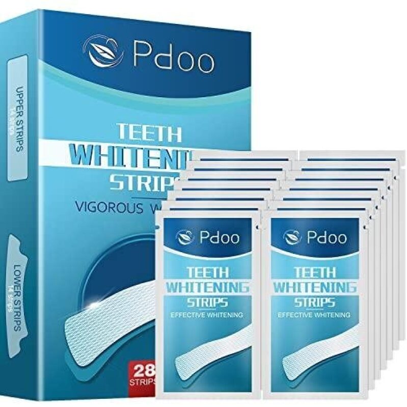 Pdoo Teeth Whitening Strips, 28 Count, Vigorous Whitening, 63% OFF
