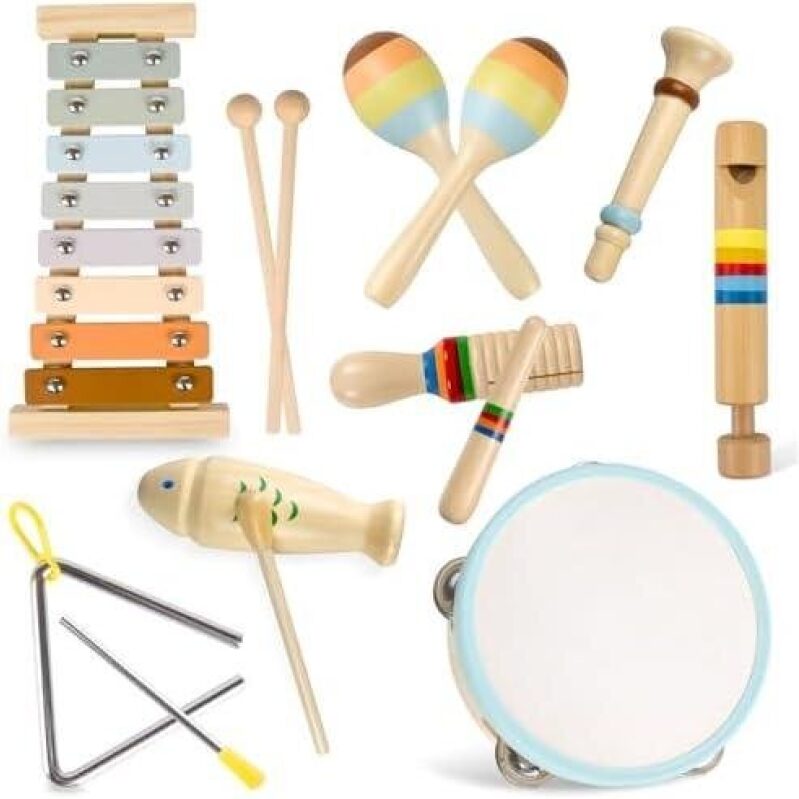 High-Quality Wooden Percussion Instruments Set for Toddlers - Perfect for Musical Development