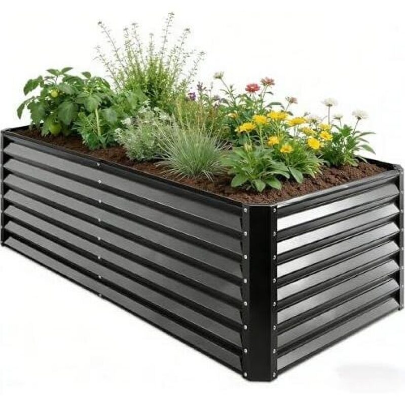 GARDMAX 6x3x1 ft Metal Raised Garden Bed Kit - 52% Off