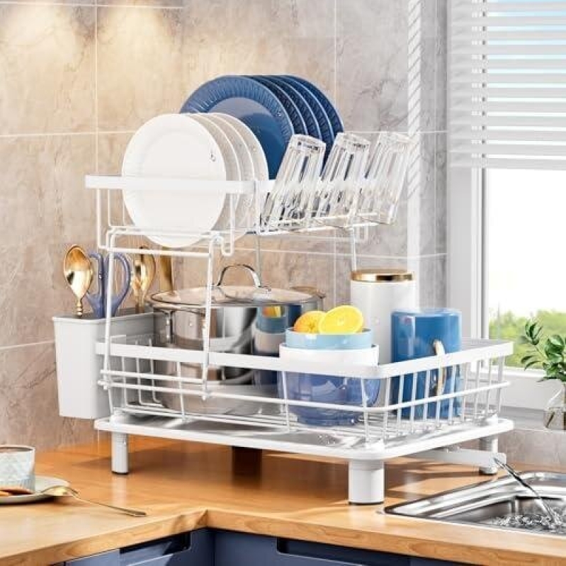 Space-Saving Dish Drying Rack with Drainboard - 56% OFF