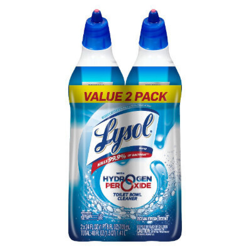 Lysol Hydrogen Peroxide Toilet Bowl Cleaner, 24 fl. oz, 2-Pack