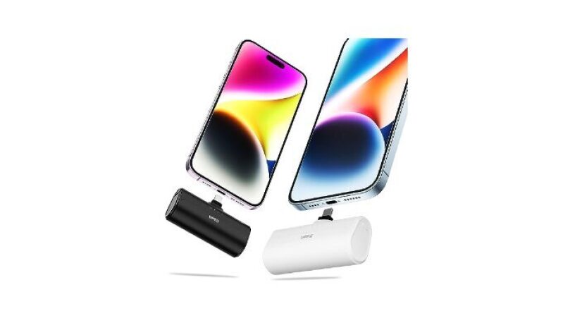 UPEB 2 Pack 5000mAh Portable Charger for iPhone with Built-in Cable - MFi Certified