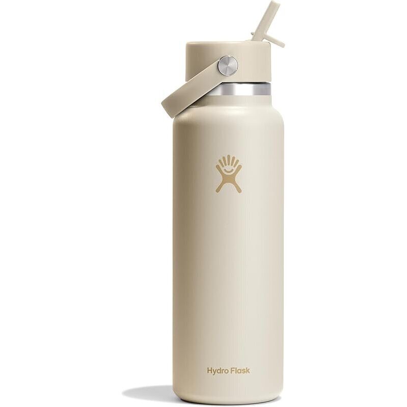 Hydro Flask 32oz Insulated Water Bottle with Wide Mouth and Straw Lid