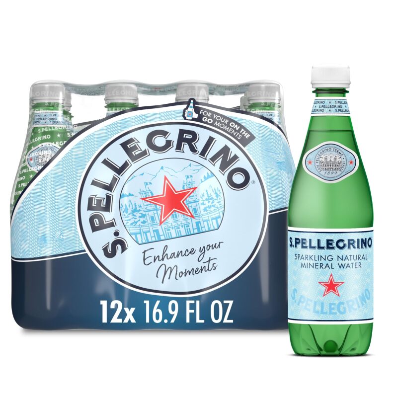 S.Pellegrino Sparkling Natural Mineral Water, 12-Pack, 16.9oz