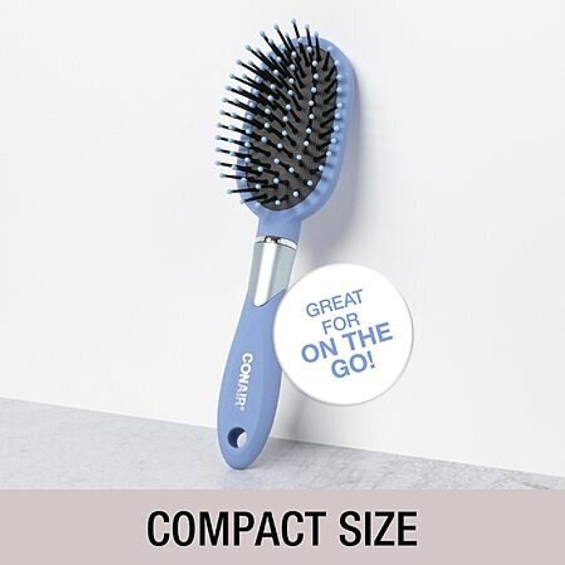 Conair Velvet Touch Oval Cushion Hair Brush (Sky Blue) - 2 for $3.26