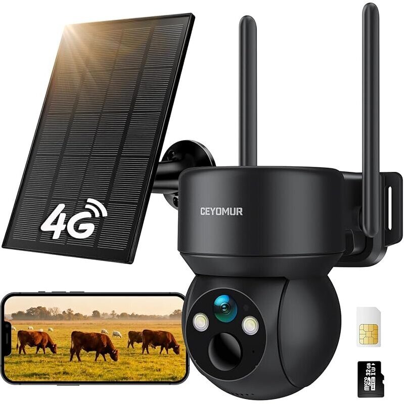 CEYOMUR 4G Trail Camera with Built-in SIM & 32GB TF Card