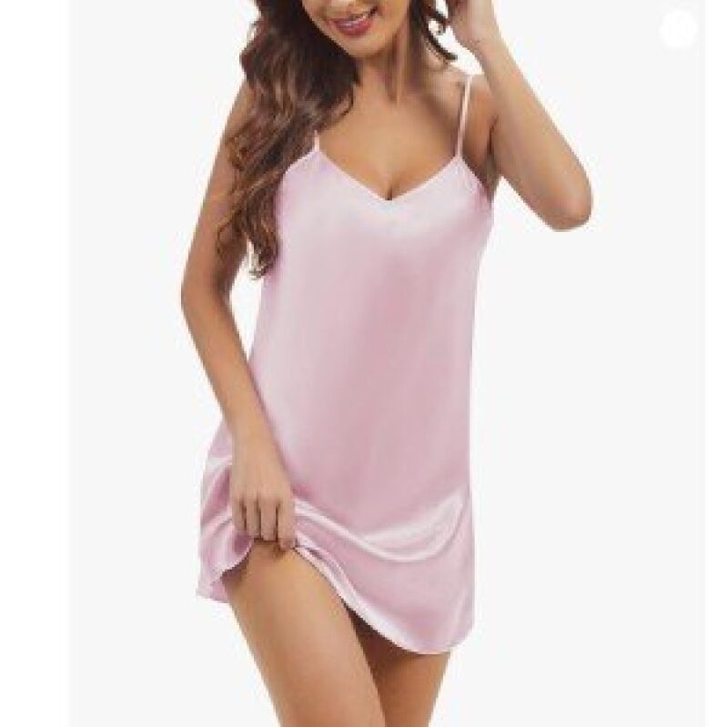 Elegant Pink Satin Camisole Nightwear for Comfort