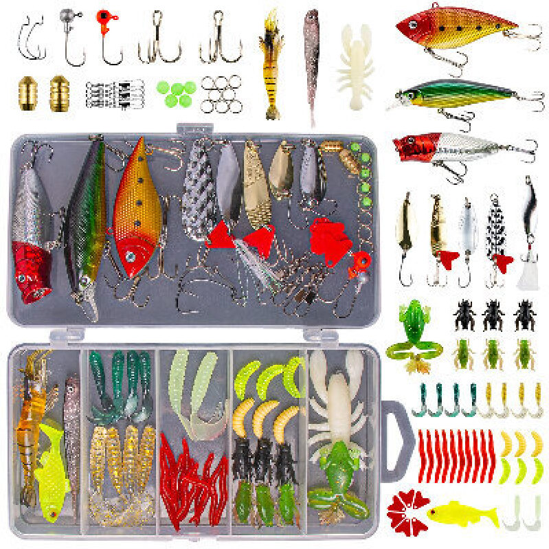 181-Piece Freshwater Fishing Lure Set with Tackle Box