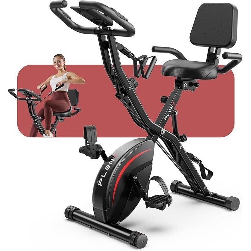 Plenz 5-in-1 Folding Exercise Bike for Home Workouts