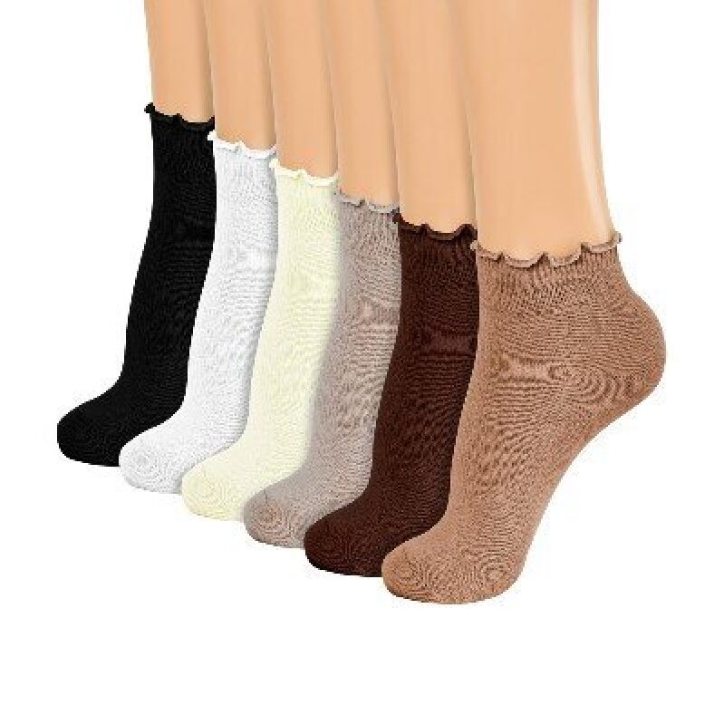 FYC Women's Lace Ankle Socks - 6-Pair Pack