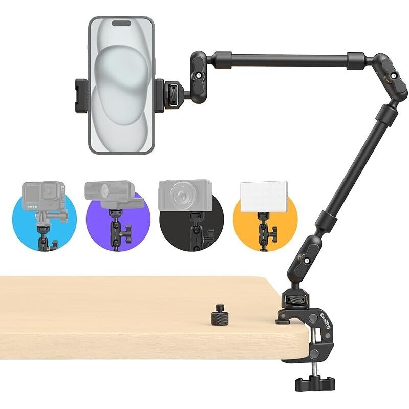 Versatile 22-inch Magic Arm Clamp for Enhanced Video Production