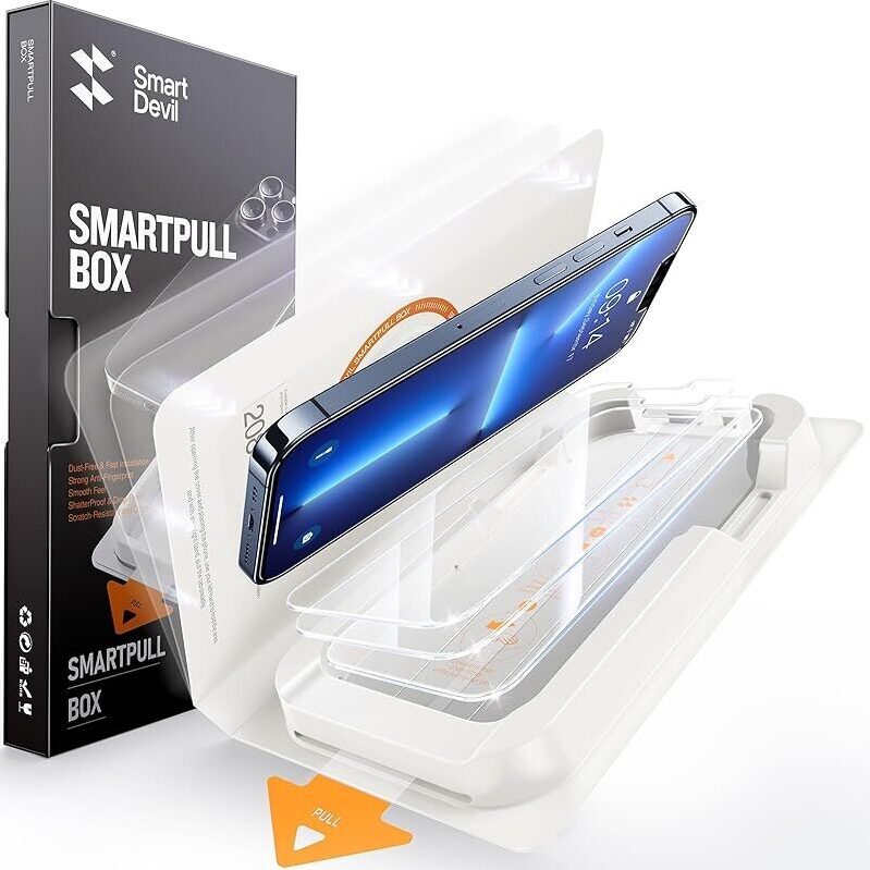3pk SMARTDEVIL Tempered Glass for iPhone 13 Pro Max - Crystal Clear Protection