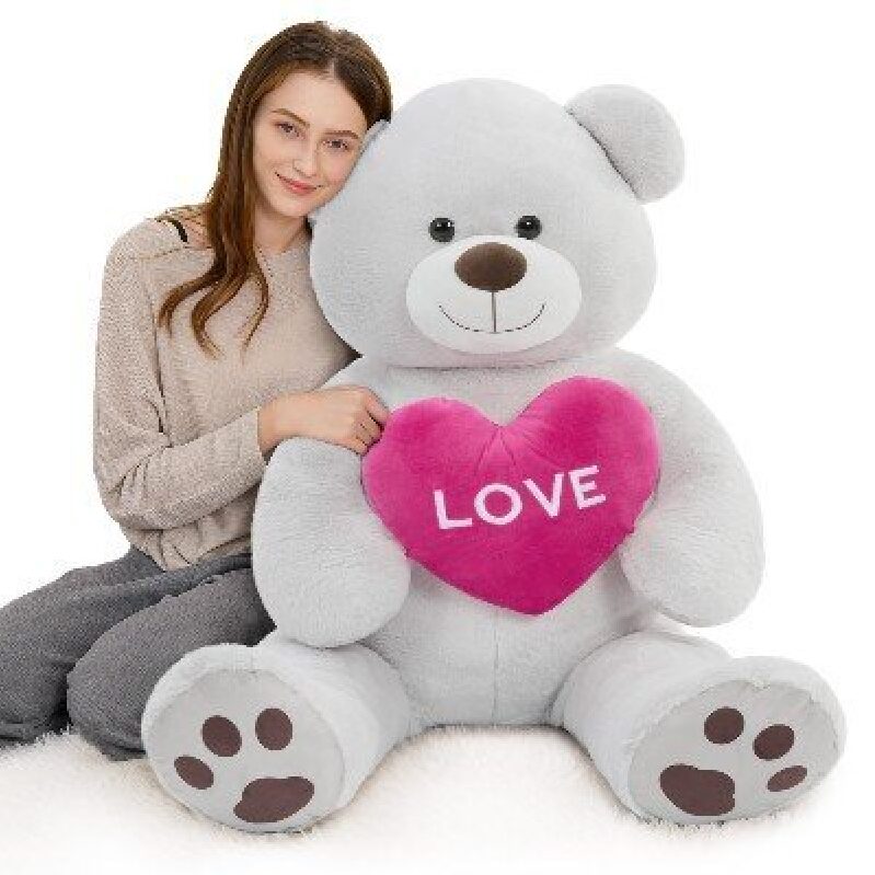 Massive 52-Inch Love Heart Teddy Bear - Perfect Gift