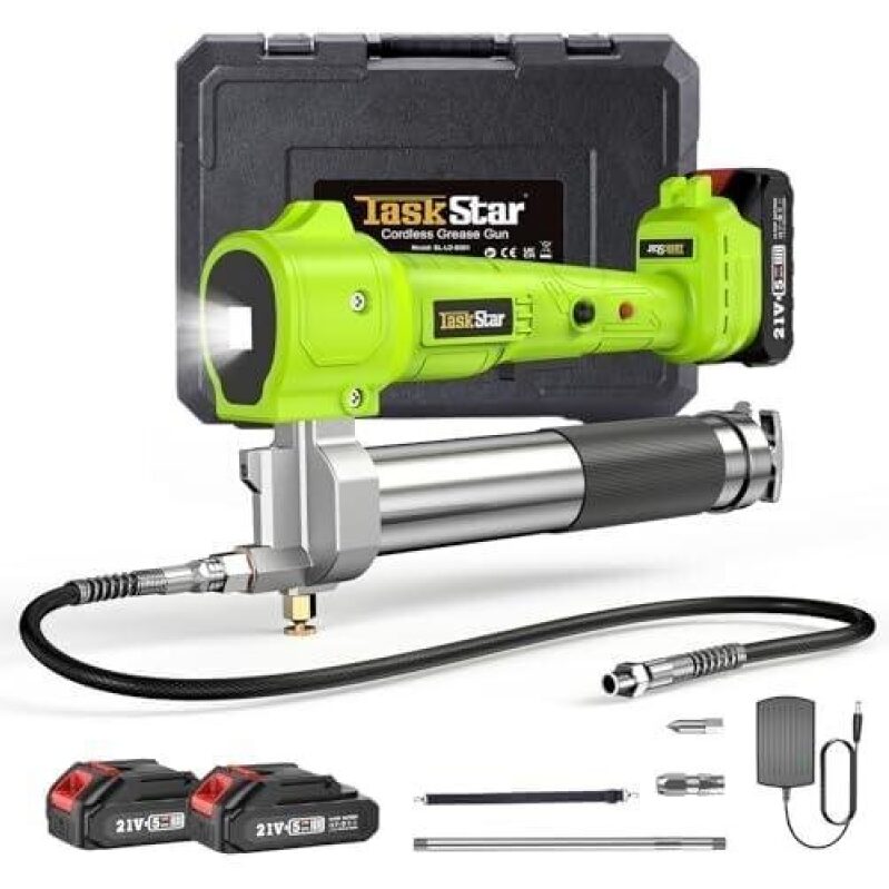 Cordless Grease Gun with 39.4-Inch Tube - Dual Batteries