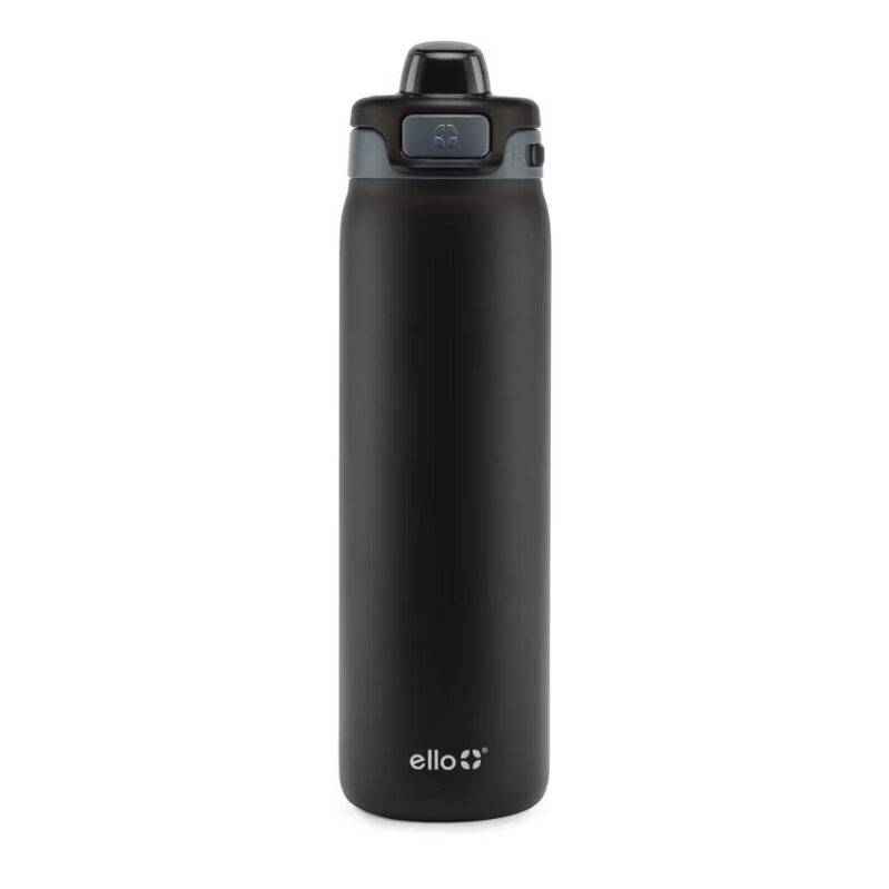 Ello Pop and Fill 22oz Stainless Steel Water Bottle - Black