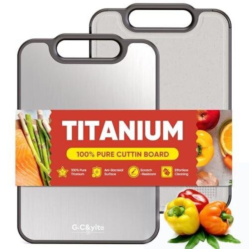 15.5x10.5 Inch Titanium Cutting Board Set - 50% Discount