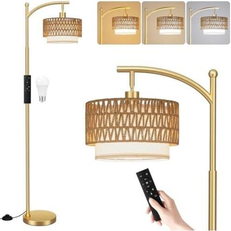 Ambimall Arc Floor Lamp with Remote - 40% Off
