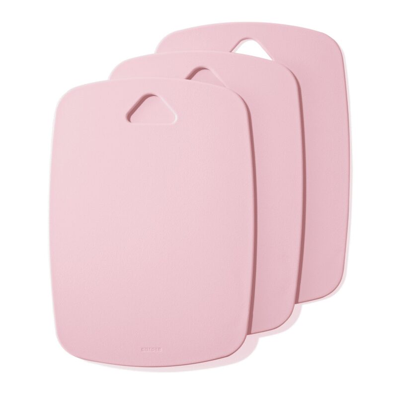 Carote 3 Pc Colorful Plastic Cutting Board Set, Thick Chopping Mats