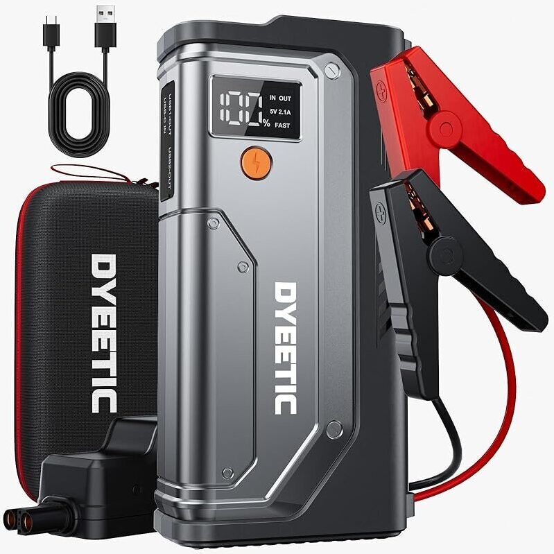 Dyeetic 7000A Jump Starter w/26800mAh Power Bank - Reliable Car Battery Booster