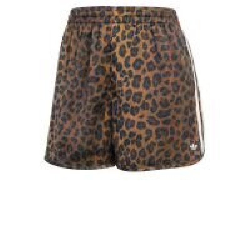 Adidas Women Originals Satin Shorts - Leopard Print
