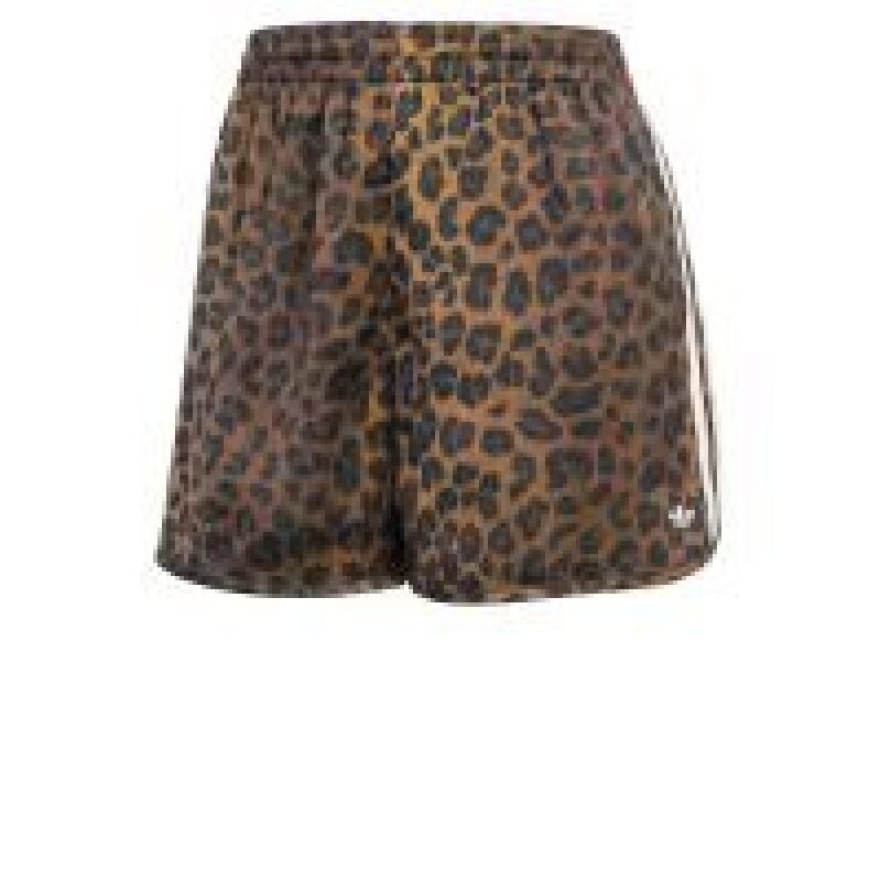 Adidas Women Originals Satin Shorts - Leopard Print