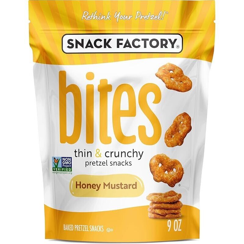 Snack Factory Honey Mustard Bites - Crunchy Pretzel Snacks