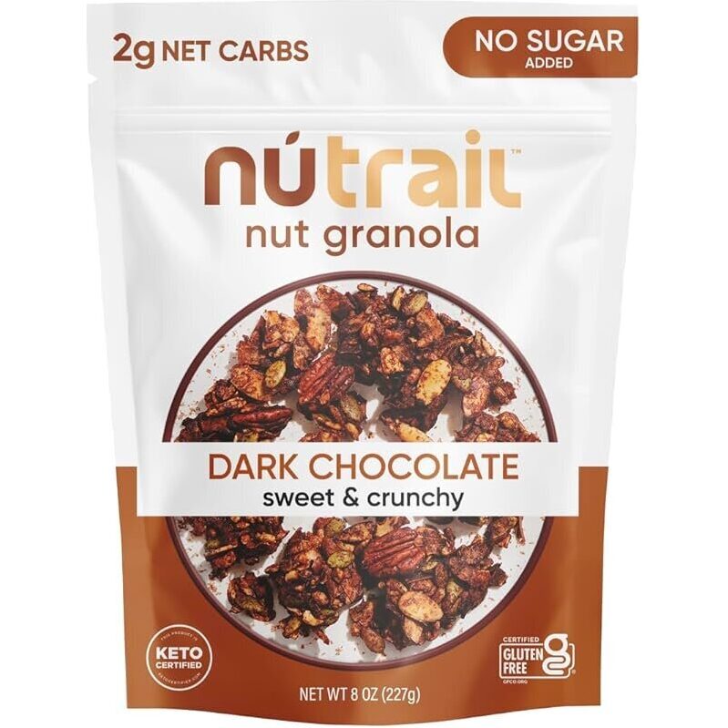 NuTrail Dark Chocolate Sweet & Crunchy Nut Granola Cereal - 8oz