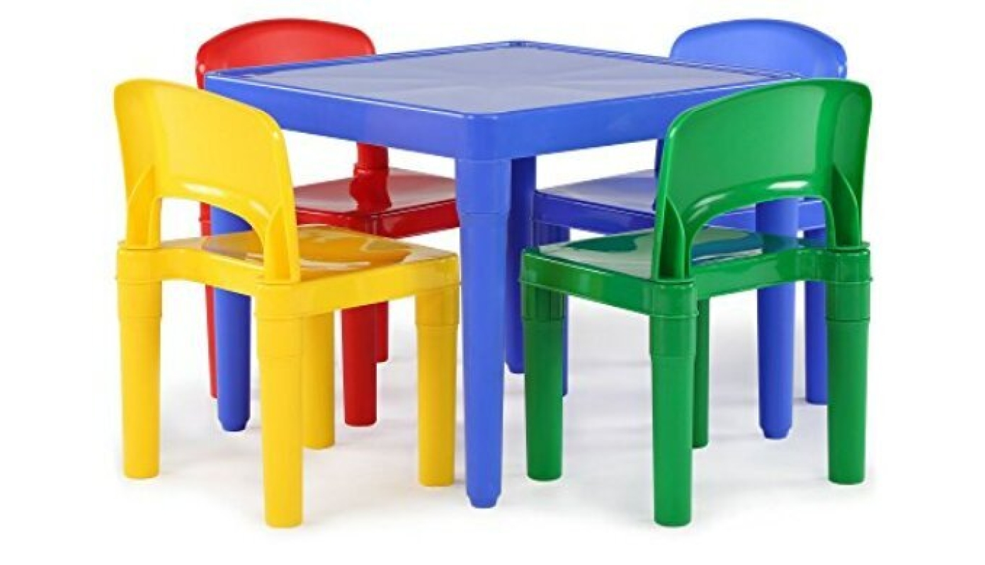 Affordable 5-Piece Square Table and Chair Set for Kids