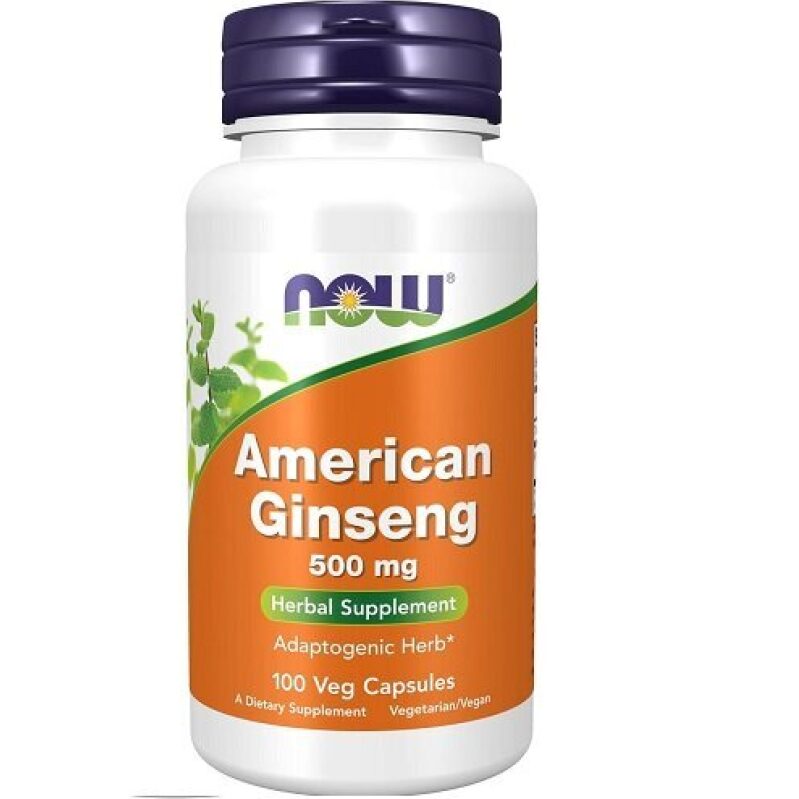 NOW Foods American Ginseng 500mg, 100 Capsules - Affordable Herbal Supplement