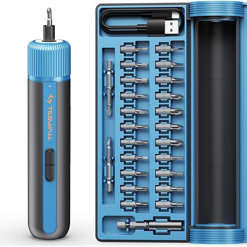 Powerful Tilswall 4V Cordless Electric Screwdriver Kit