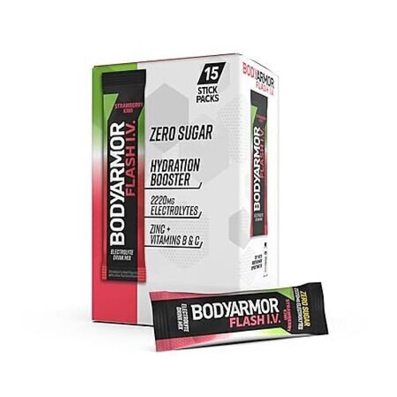 15-Count BODYARMOR Flash I.V. Electrolyte Packets (Strawberry Kiwi) - Unbeatable Hydration Deal