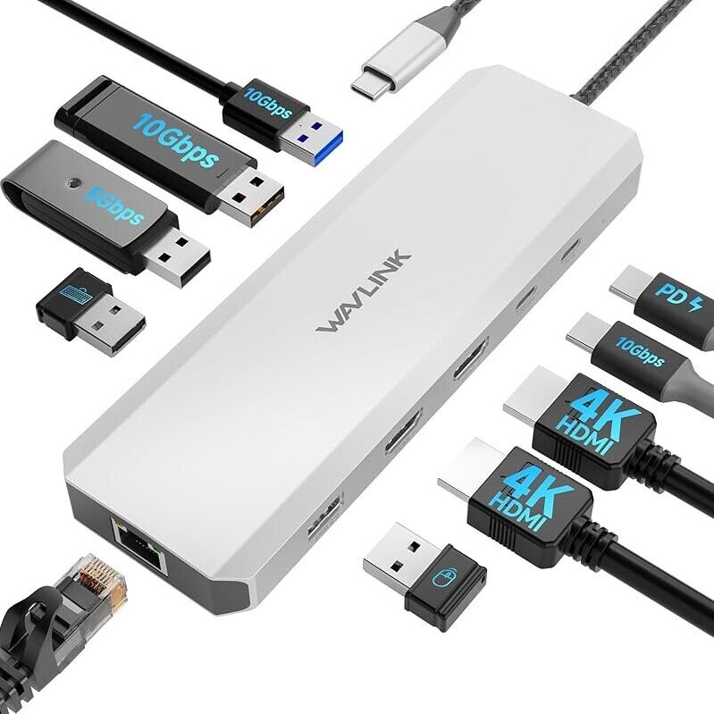 High-Performance WAVLINK UMD309 Docking Station - Expand Your Laptop's Capabilities