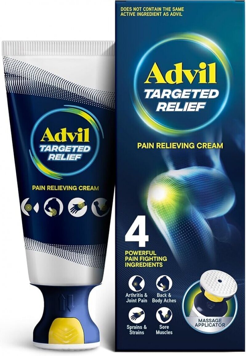 Advil Targeted Relief Pain Relieving Cream with Massage Applicator - Long-Lasting Relief