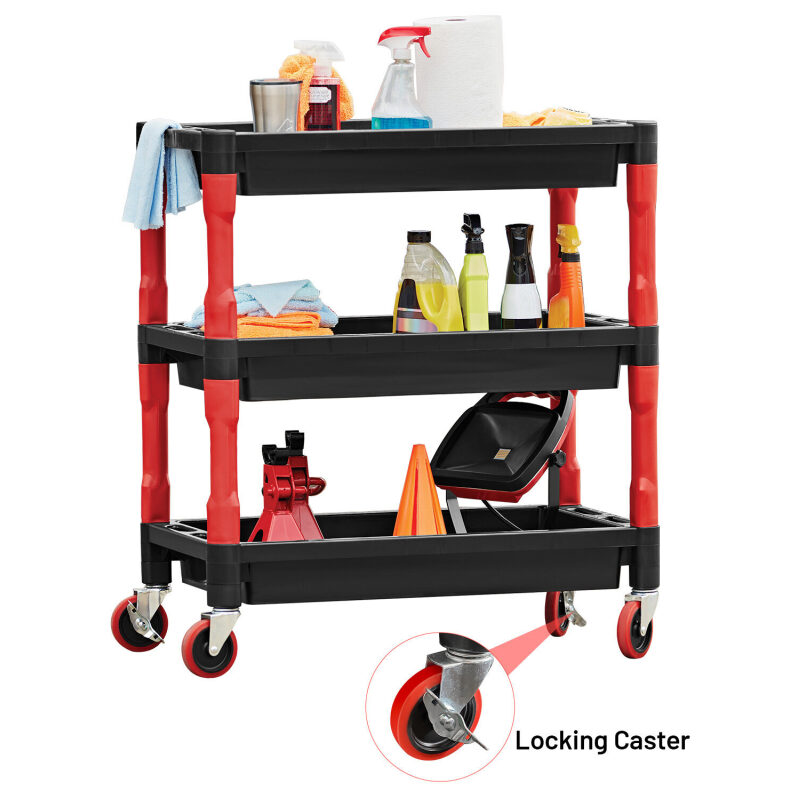 Heavy Duty Detailing Cart - 300 lbs Capacity, Durable Polypropylene