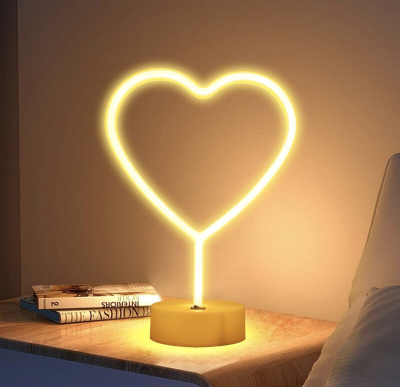 Affordable LED Heart Shape Night Light for Cozy Ambiance