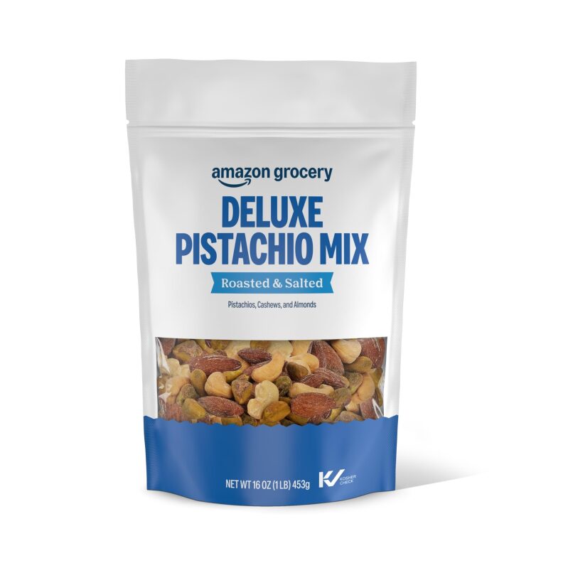 Amazon Grocery Deluxe Pistachio Mix Roasted & Salted 16oz